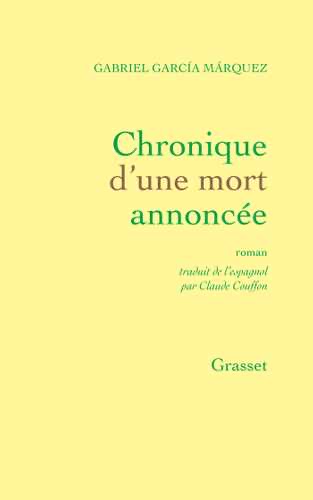 Couverture du roman Chronique d’une mort annoncée de Gabriel García Márquez