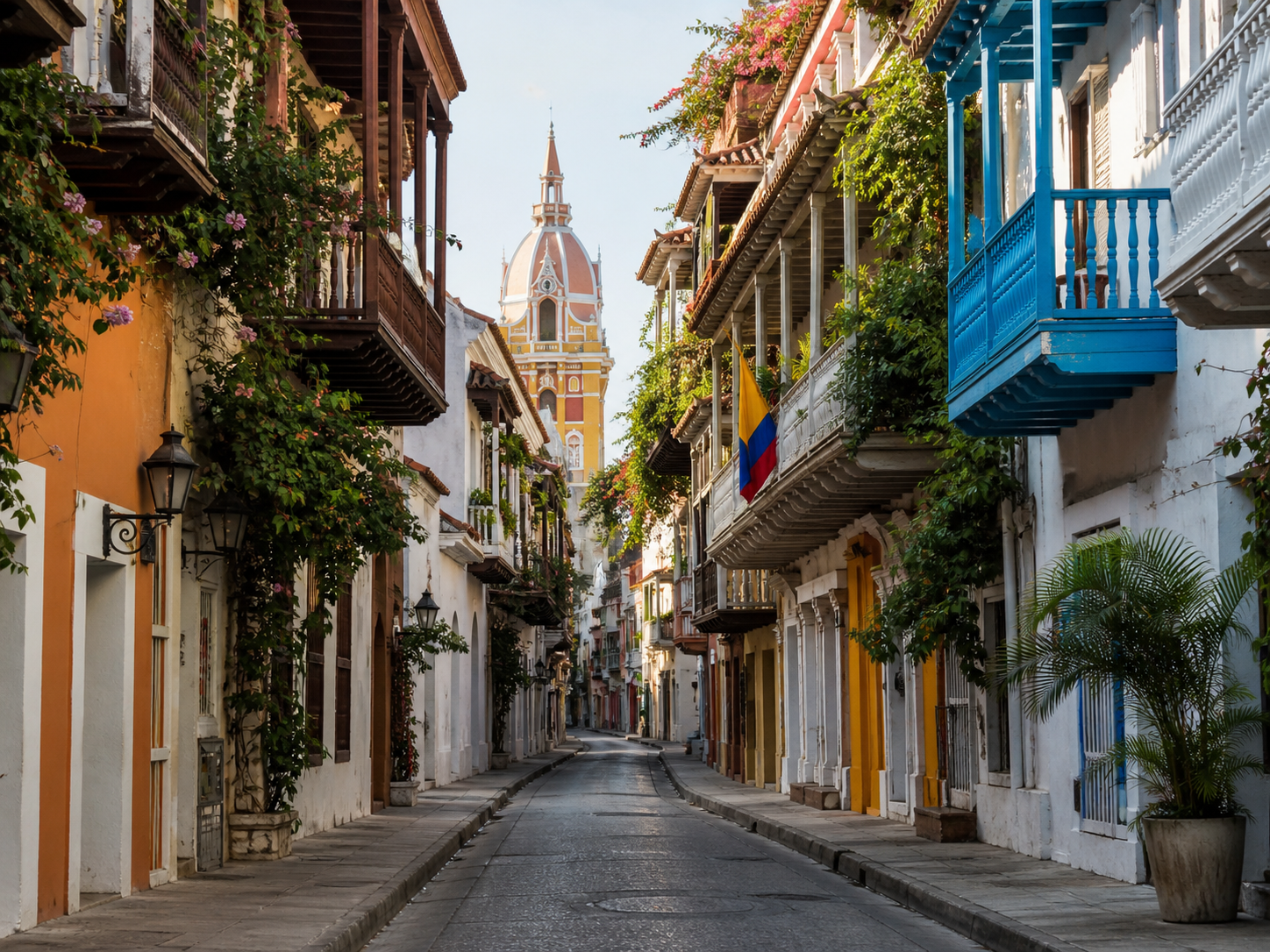 Cartagena Colombie, architecture coloniale colorée